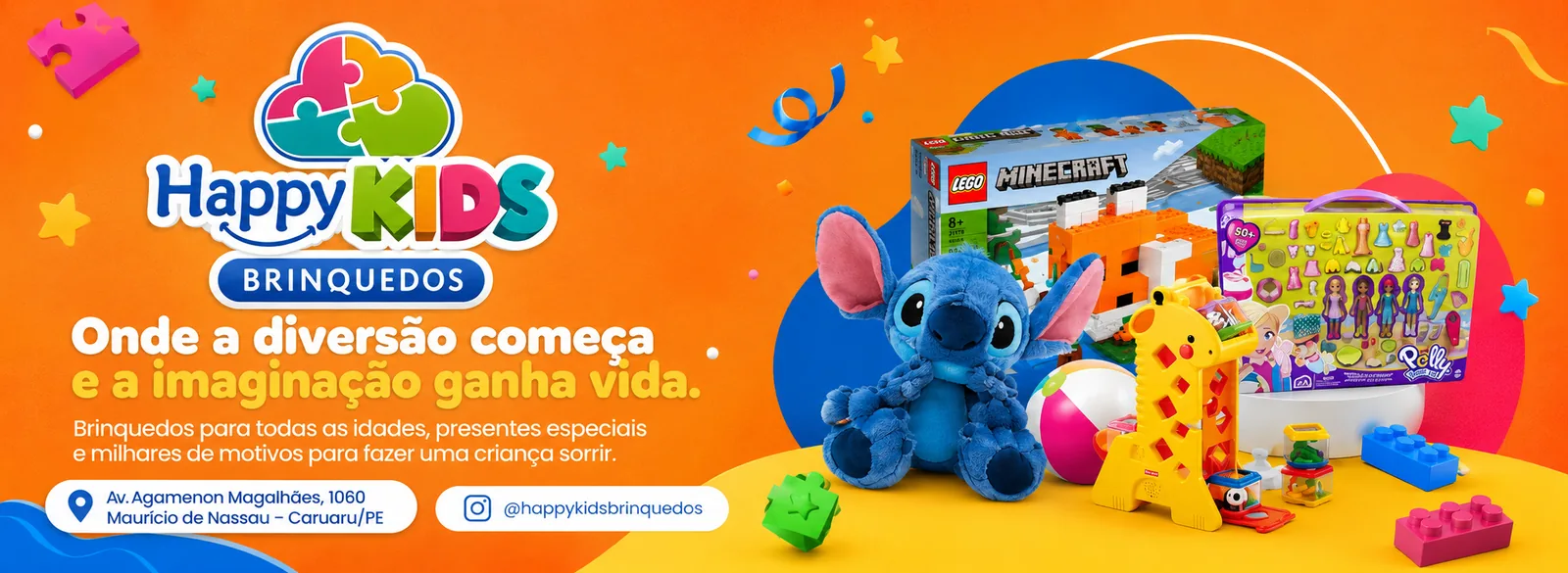 Happy Kids Brinquedos — loja de brinquedos em Caruaru-PE, onde a diversão começa e a imaginação ganha vida